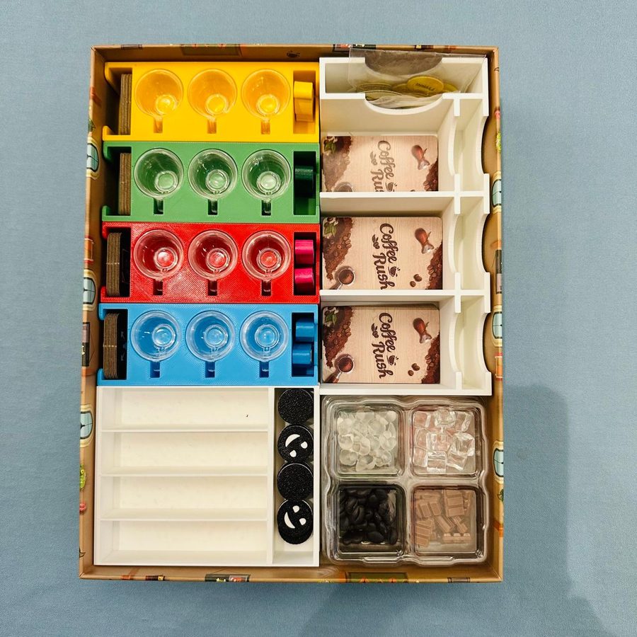 Organizador 3D personalizado para o jogo Coffee Rush